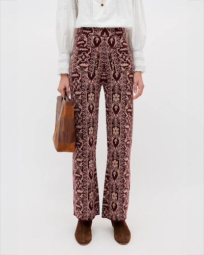 Ceara Trouser Tapestry - Bloom Bordeaux