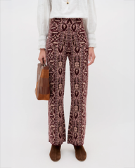 Ceara Trouser Tapestry - Bloom Bordeaux