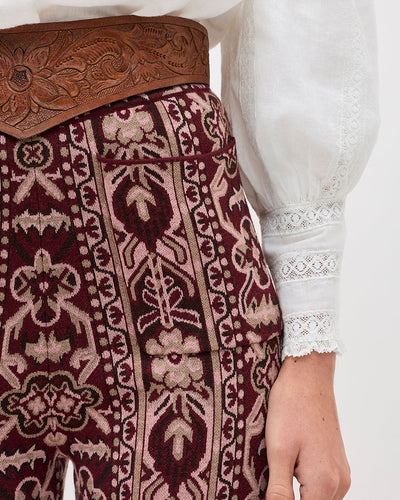 Ceara Trouser Tapestry - Bloom Bordeaux