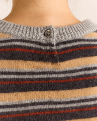 Clara Double Sleeve Merino Wool Jumper - Stripe