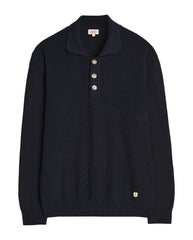 Heritage Knitted Polo - Navy