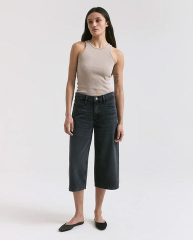 Light Stripe Denim Shorts - Soft Chambray
