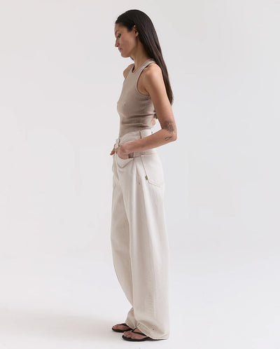 Lido Flat Seam Barrel Leg - SALT