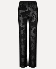 Lurex Devore Jersey Pant - Black