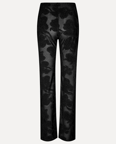 Lurex Devore Jersey Pant - Black