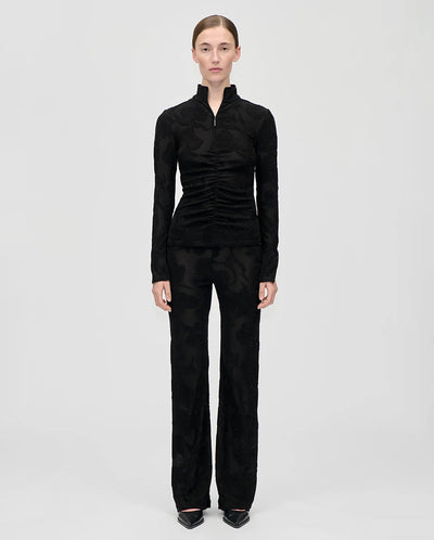 Lurex Devore Jersey Pant - Black