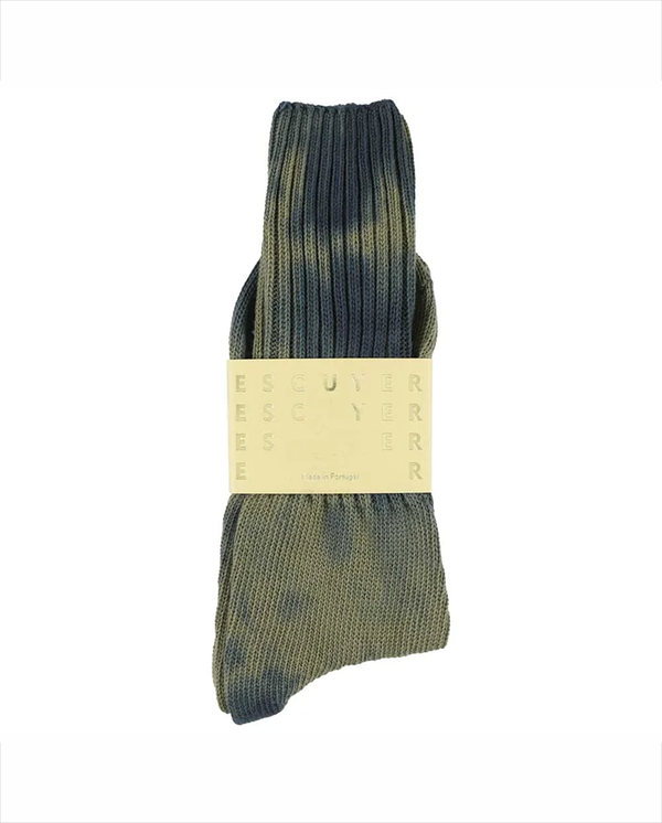 Tie Dye Socks - Navy / Olive