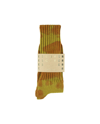 Tie Dye Socks - Rust / Mustard