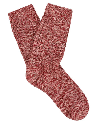 Melange Blend Socks - Red/Pink