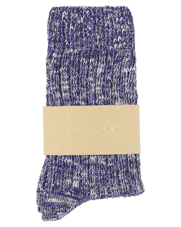 Melange Blend Socks - Royal Blue