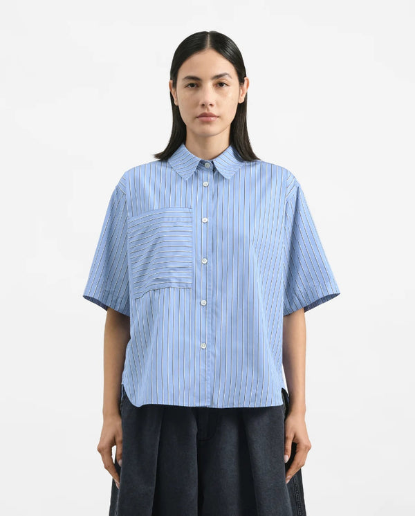 Eva Shirt Office Stripe - Blue Multi