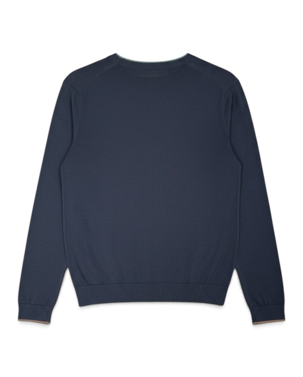 Merino CREW NECK SWEATER - Very Dark Navy