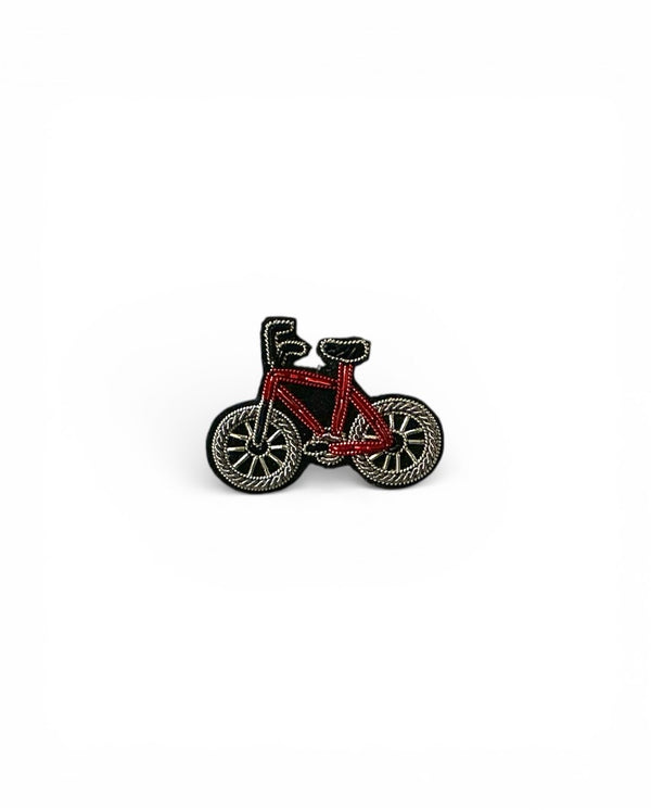 Bicycle Badge  Red/Silver