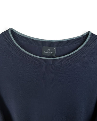 Merino CREW NECK SWEATER - Very Dark Navy