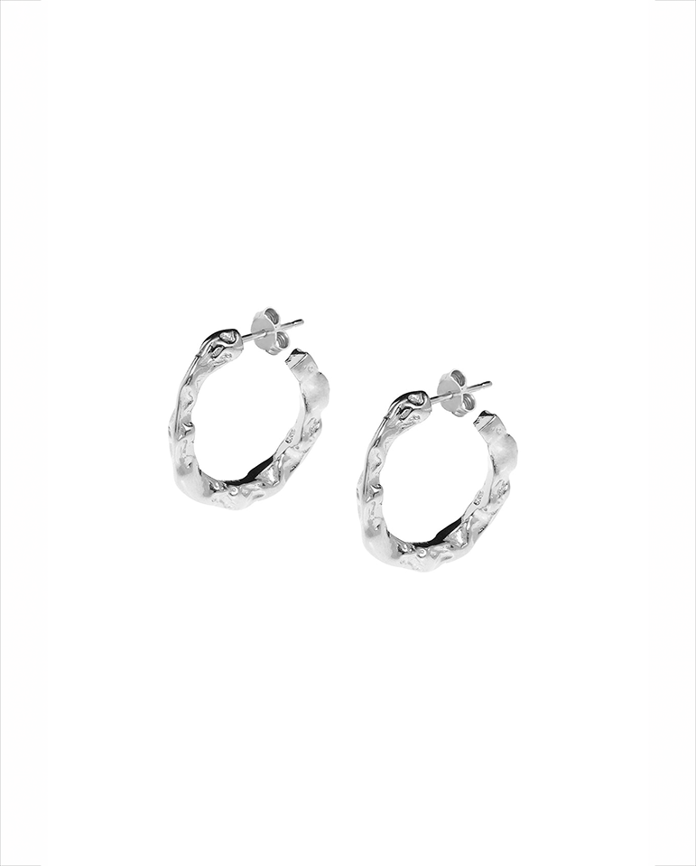 Full Moon Hoops - Silver