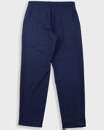 ASSEMBLY SUIT TROUSER - NAVY MELANGE WOOL