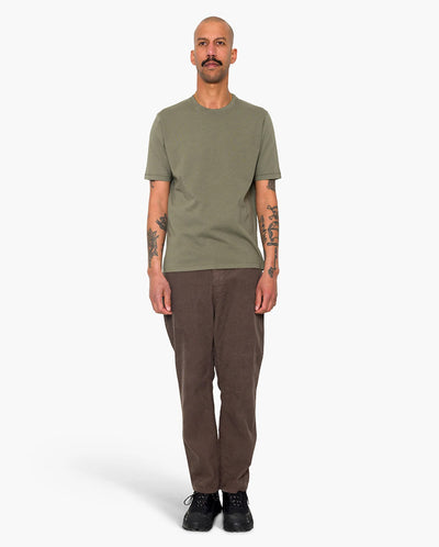CONTRAST SLEEVE T-SHIRT - OLIVE
