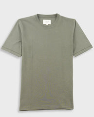 CONTRAST SLEEVE T-SHIRT - OLIVE