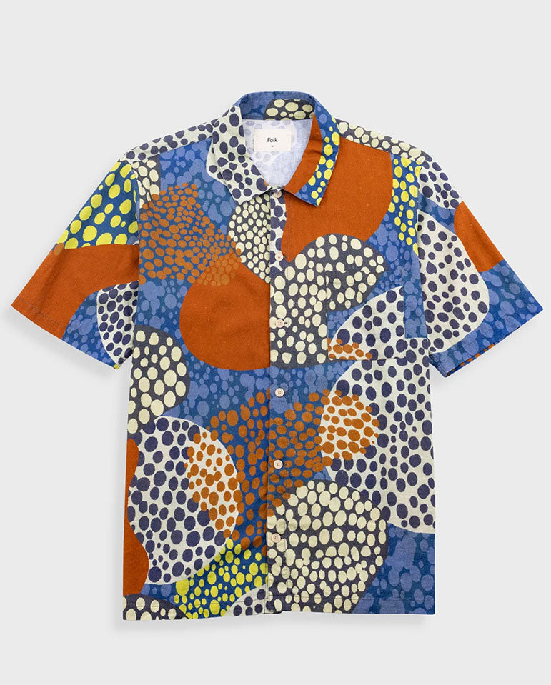 GABE SHIRT - DOT PRINT RED MULTI