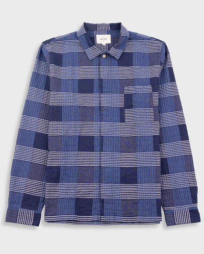 PATCH SHIRT - BLUE MULTICHECK