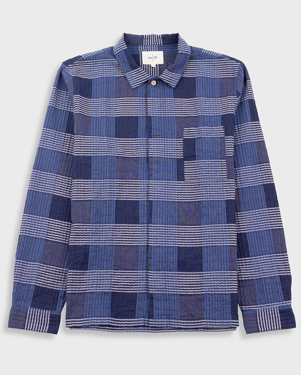 PATCH SHIRT - BLUE MULTICHECK
