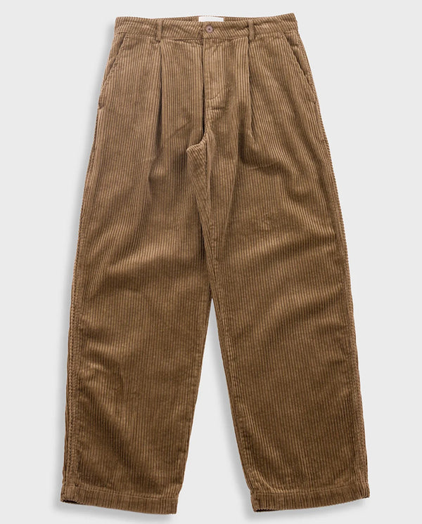 WIDE FIT TROUSER SOFT - BROWN CHUNKY CORD