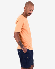 Contrast Sleeve Tee Faded Orange