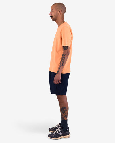 Contrast Sleeve Tee Faded Orange