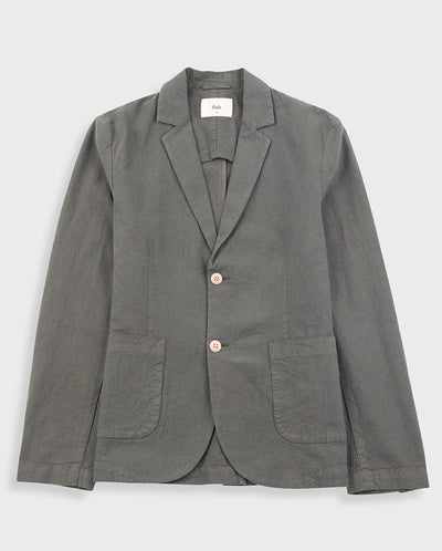 Cotton Linen Blazer Dark Sage