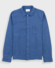 Patch Shirt Indigo Basketweave