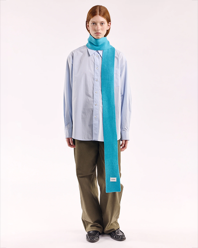 Mini Soft Wool Scarf - Bright Blue