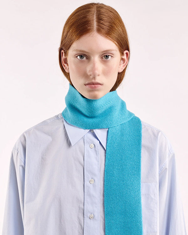 Mini Soft Wool Scarf - Bright Blue