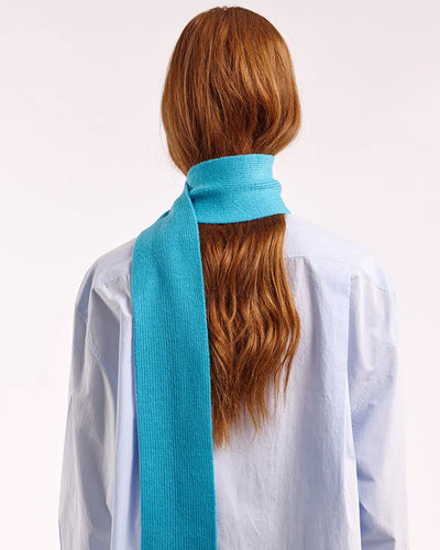 Mini Soft Wool Scarf - Bright Blue