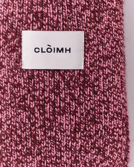Mini Soft Wool Scarf - Burgundy/Pink Marl