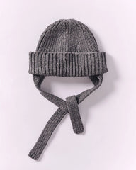 Wool Ear Flap Hat - Dark Grey