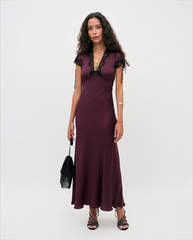 Fern Dress - Wine Floral Trail