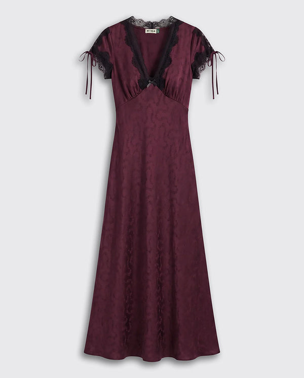 Fern Dress - Wine Floral Trail