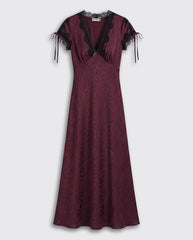 Fern Dress - Wine Floral Trail