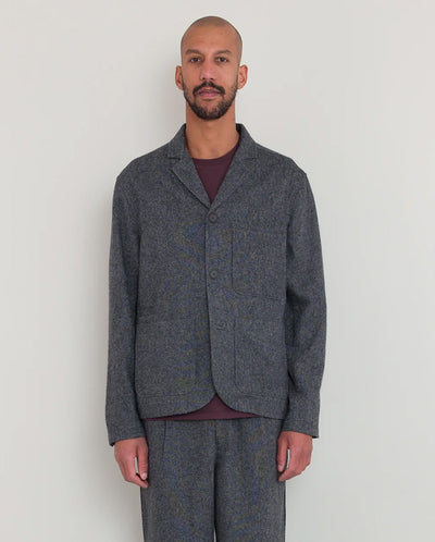 Wide fit Blazer Charcoal Wool Melange