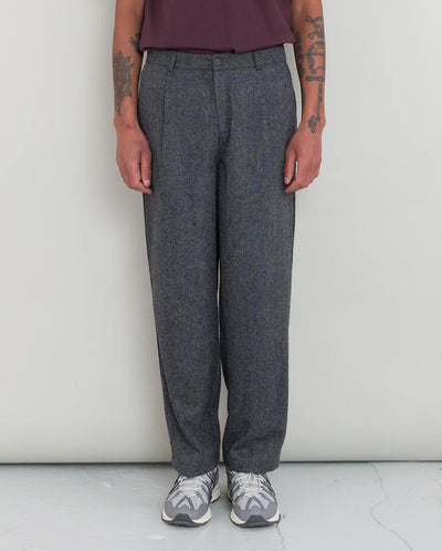 Wide fit Trouser Charcoal Wool Melange