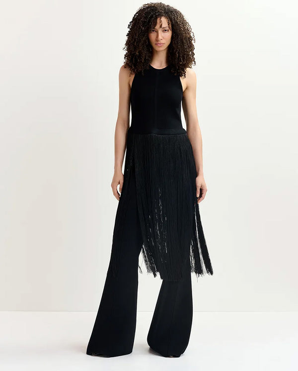 Gabbers Long Fringe top BLACK