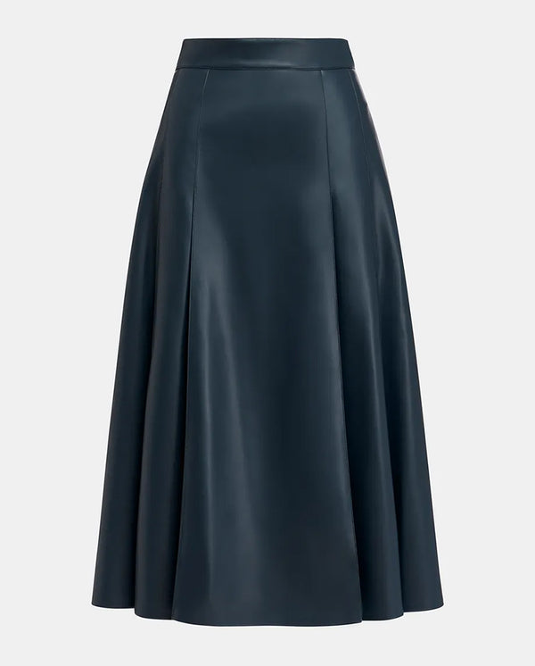 Geeuw Mid Faux leather Skirt Another Blue