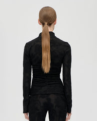 Lurex devore Top BLACK