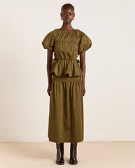 Josie Midi Skirt - Olive