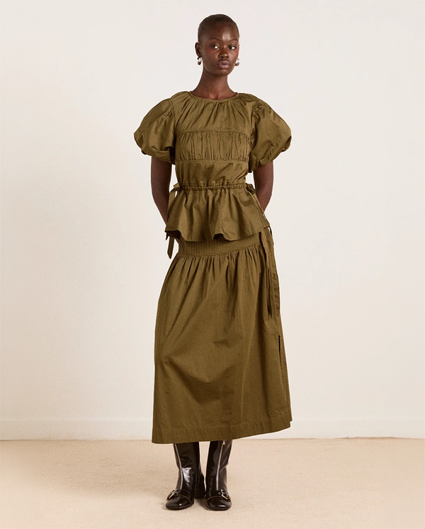 Josie Midi Skirt - Olive