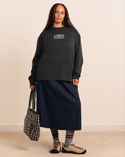 House Preserves L/S Graphic Tee - Charcoal