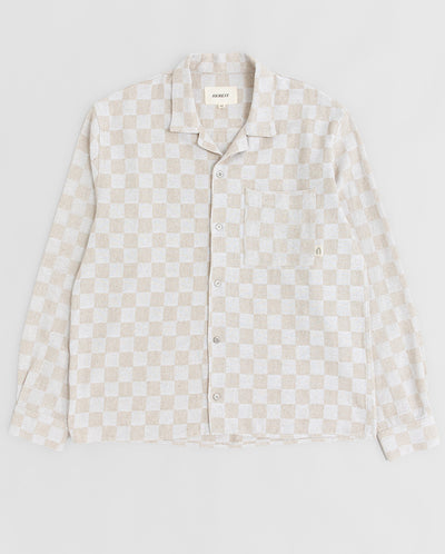 Trellis Revere Shirt - Ecru Check