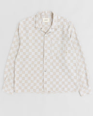 Trellis Revere Shirt - Ecru Check