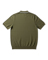 Knitted Polo - Olive Green