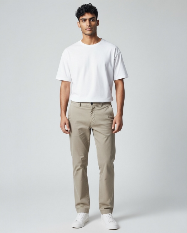 Tapered Fit Chino -Taupe
